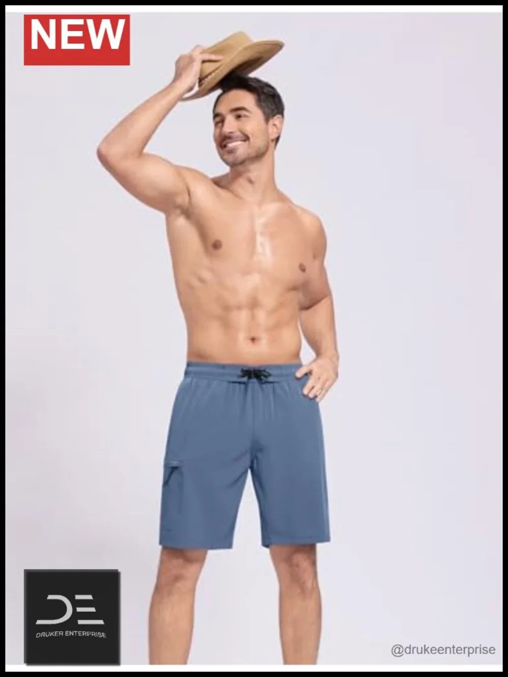 Mens Swim Trunks Mesh Lining Quick Dry Bathing Suit Beach Shorts